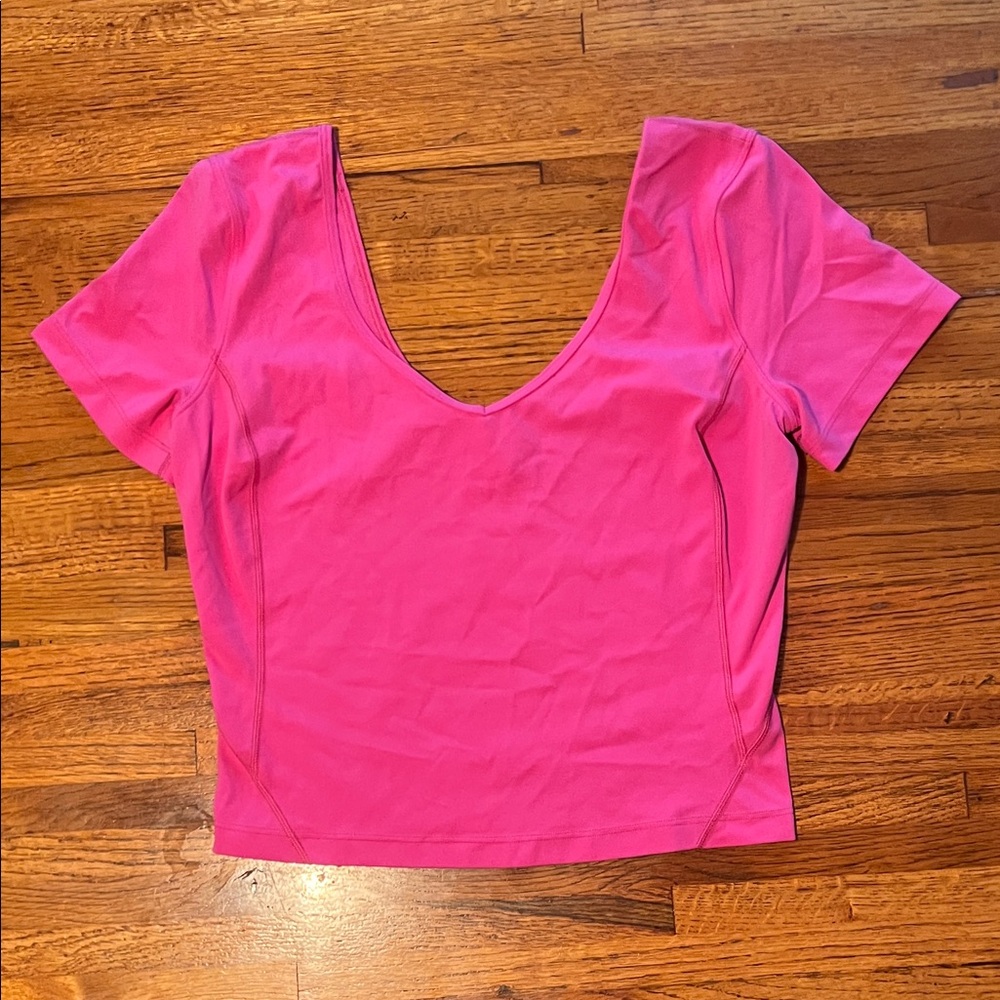 Lululemon Athletica Bright Pink Crop Top